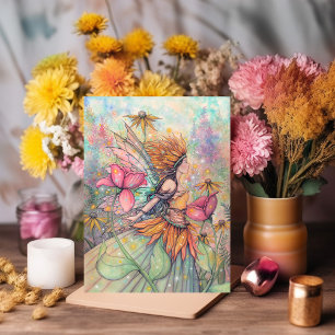 Zomer Queen Fairy kunstwerk Blank Inside Kaart