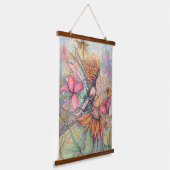 Zomer Queen Flower Fairy Fantasy Art Hangend Wandkleed (Gebogen)