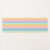 Zomer Rainbow Stripes Monogram Script Yogamat (Achterkant (horizontaal))