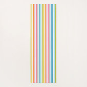 Zomer Rainbow Stripes Monogram Script Yogamat (Achterkant)