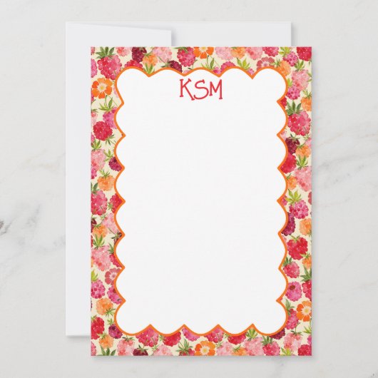 Zomer Raspberry Waterverf Coquette Kaart (Voorkant)