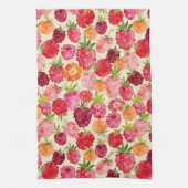 Zomer Raspberry Waterverf Coquette Theedoek (Verticaal)