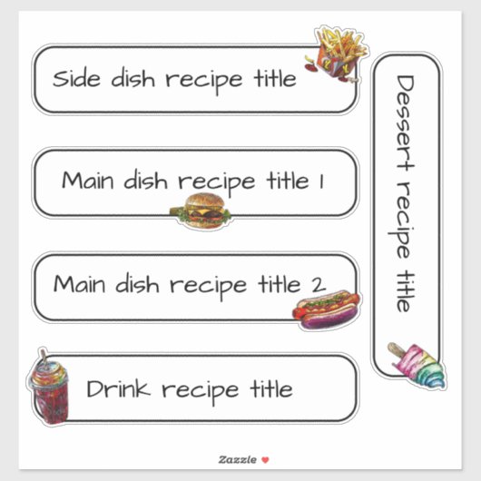 Zomer recept washi tape! sticker (Vel)