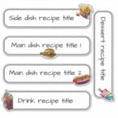 Zomer recept washi tape! sticker (Voorkant)