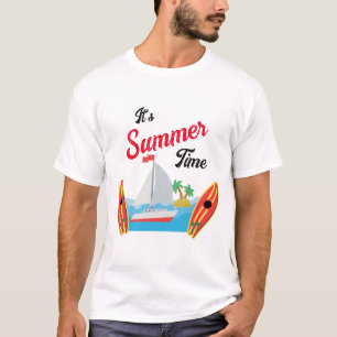 Zomer Reis Tijd Strandgolven Vakantie Oceaan T-shirt