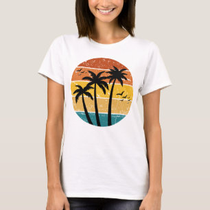 Zomer  Retro Sunset Vrouwen T-shirt