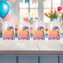 Zomer retro zonsondergang palmboom