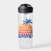 Zomer retro zonsondergang palmboom