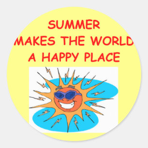 zomer ronde sticker