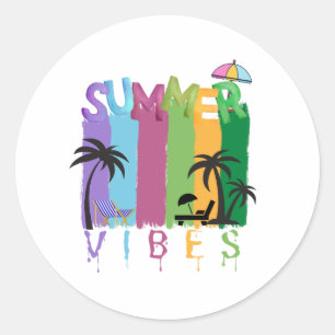 zomer ronde sticker