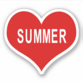 ZOMER Rood Liefde Hart Vinyl Sticker (Voorkant)