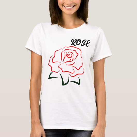 Zomer Roos Bloem Naam Vrouwen Kleding T-shirt (Voorkant)