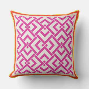 Zomer roze geometrische outdoor klassieker kussen
