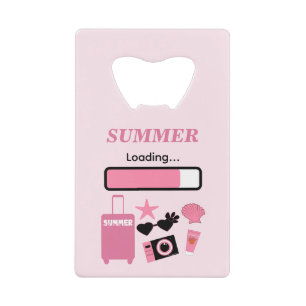Zomer Roze Laden Kredietkaart Flessenopener