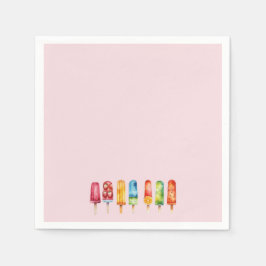 Zomer Roze Popsicle Party Servetten