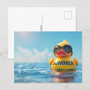 Zomer, Rubbereend, Postcrossing Briefkaart