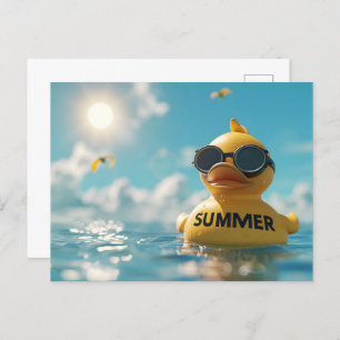 Zomer, Rubbereend, Postcrossing Briefkaart