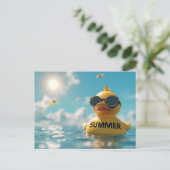 Zomer, Rubbereend, Postcrossing Briefkaart (Staand voorkant)