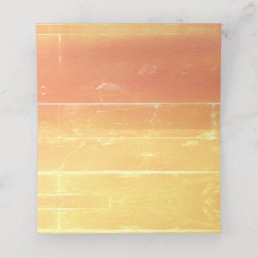 Zomer rustieke Casual gele perzik bruiloft (Binnenkant ongevouwen)