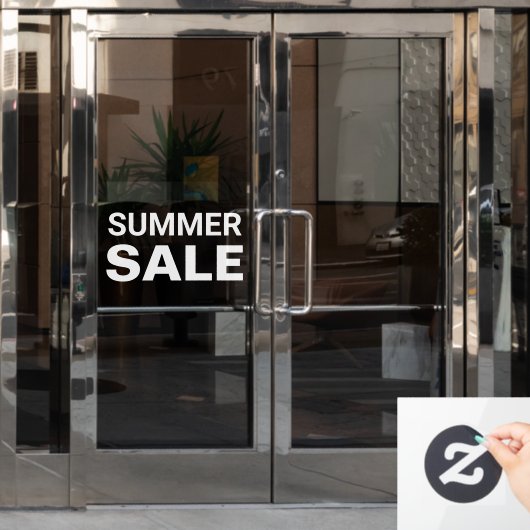 Zomer Sale Bord Raamsticker (Kantoordeur)