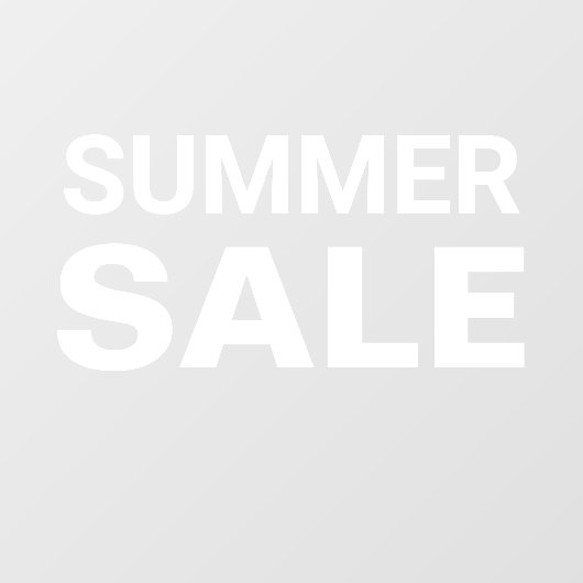 Zomer Sale Bord Raamsticker (Vel)