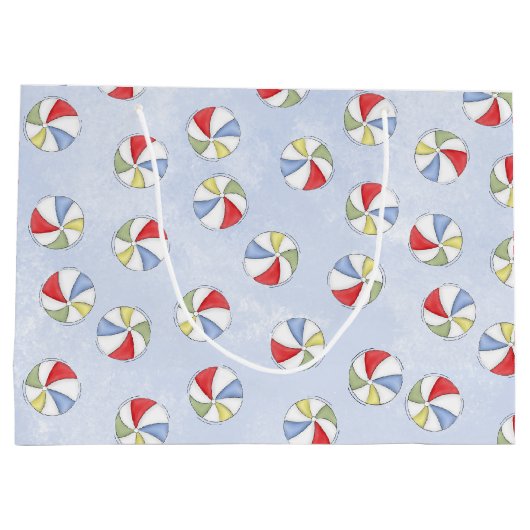 Zomer Schattige Strandballen Patroon Groot Cadeauzakje (Achterkant)