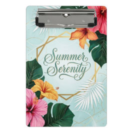 Zomer serene tropische hibiscus bloemig mini klembord