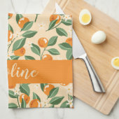 Zomer Sinaasappels Boho Fruit gepersonaliseerd Theedoek (Quarter Fold)