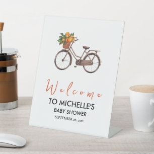 Zomer Sinaasappels Citrus Fruit Baby shower Welkom Reclamebord Met Voetstuk