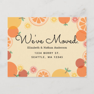 Zomer Sinaasappels Verplaatsend Aankondiging Brief