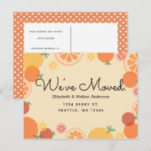 Zomer Sinaasappels Verplaatsend Aankondiging Brief (Voorkant / Achterkant)