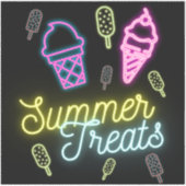 Zomer Snoepjes Neon Ijslolly Sticker (Voorkant)