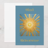 Zomer Solstice Blank Platte Vakantie Kaart (Voorkant / Achterkant)