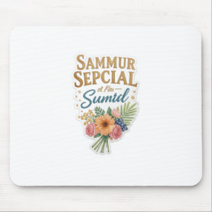 Zomer Speciale Bloemige Sticker met Uitknip Vint Muismat