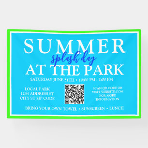 Zomer Splash Day in het park Outdoor Event Sign Spandoek