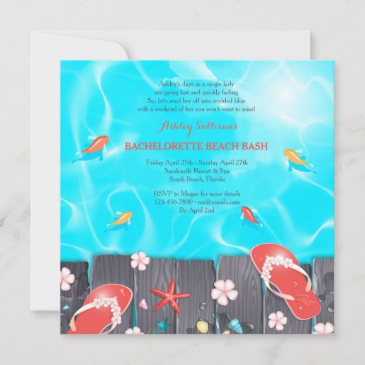 Zomer Splash Uitnodiging (Voorkant)