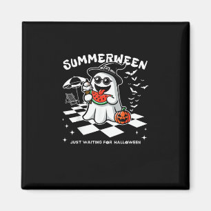 Zomer Spooky Halloween Zomer Vibes Pompoen G Magneet