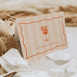 Zomer Spritz "Grazie Mille" Italiaans Bedankkaart
