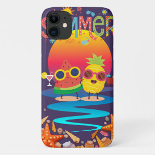 Zomer spullen zonsondergang achtergrond iPhone 11 hoesje