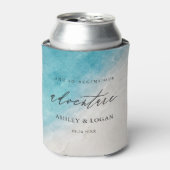 Zomer strand bruiloft gunsten blikjeskoeler (Blikje Voorkant)