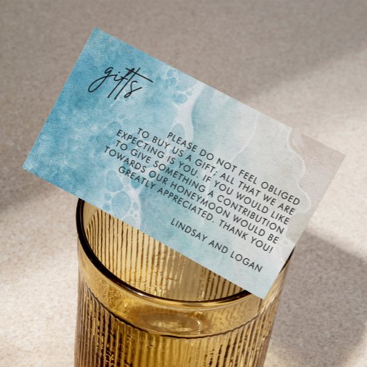 Zomer Strand Cadeau Registratie Honeymoon Fonds Br Informatiekaartje