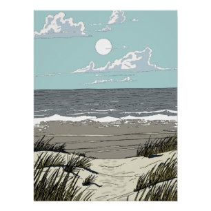Zomer Strand Locatie Perfect Poster