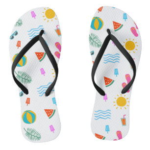 Zomer Strand Patroon Paar Teenslippers