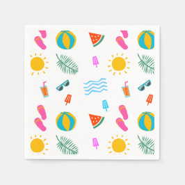 Zomer Strand Patroon Papier Servet