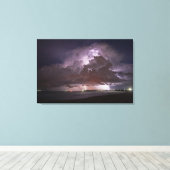 Zomer strand Storm Canvas Afdruk (Insitu (Houten vloer))
