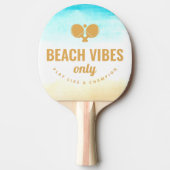 Zomer Strand Thema Monogram Tafeltennisbatje (Voorkant)