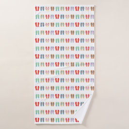 Zomer Strand thema sandalen Patroon Teenslippers Badhanddoek