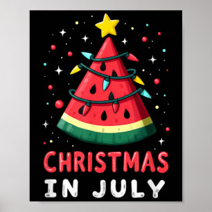 Zomer Strand Vakantie Kerst In Juli Watermeloen Poster
