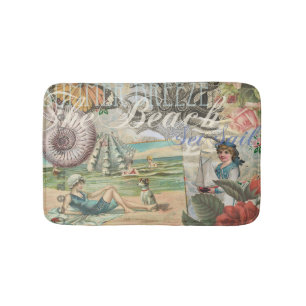 zomer strand vintage octopus antiek zeilen badmat