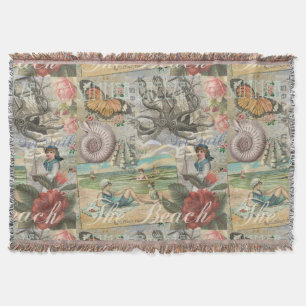zomer strand vintage octopus antiek zeilen deken